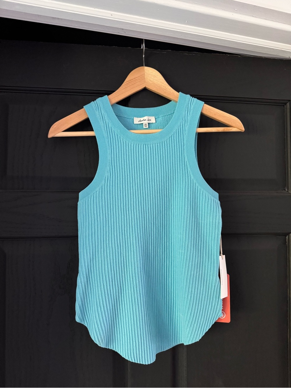 Another Love Cora Cerulean Ribbed Sleeveless Top NWT XS